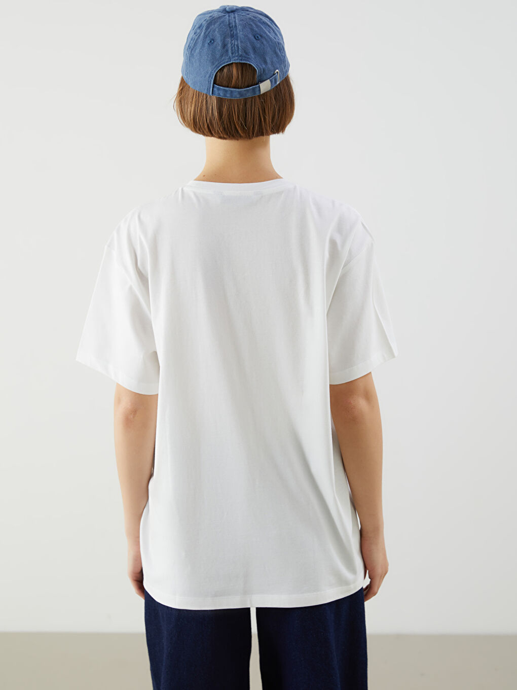 Crew Neck Printed Women's T-Shirt -S5LH05Z8-FEW