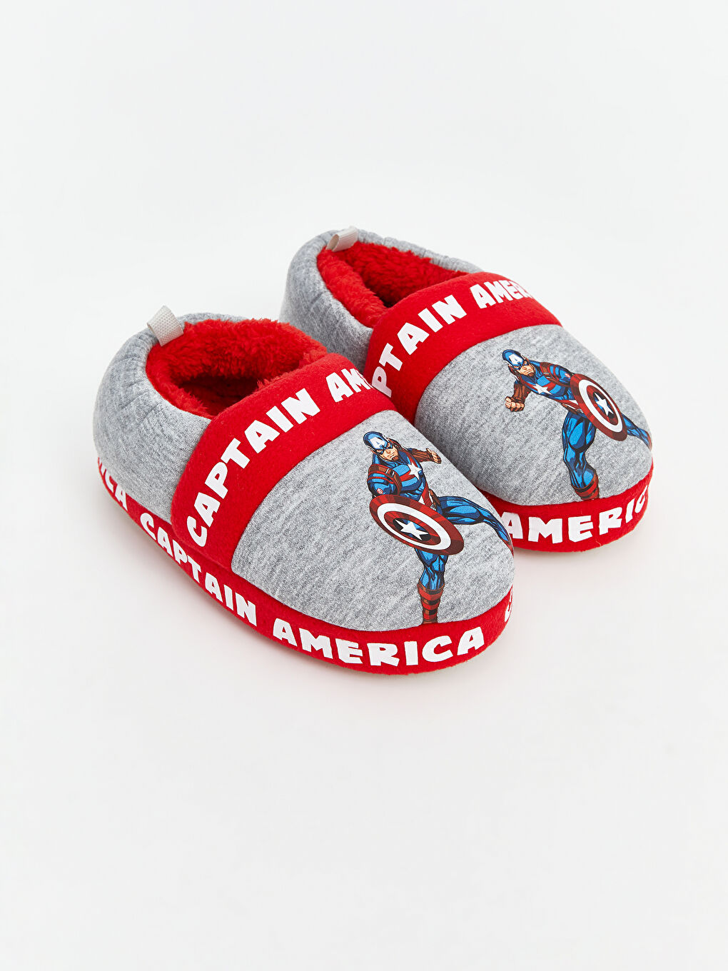 Gri Avengers Baskılı Erkek Çocuk Panduf