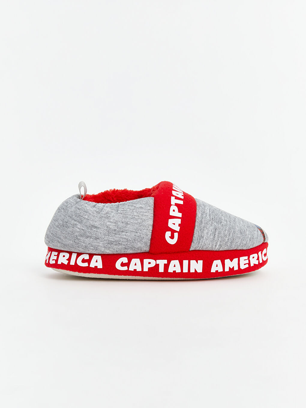 Gri Avengers Baskılı Erkek Çocuk Panduf-1