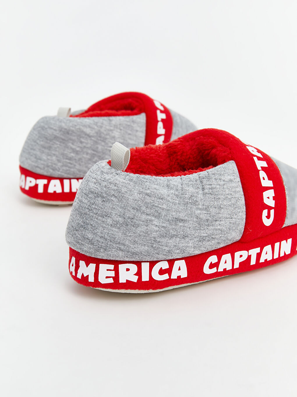 Gri Avengers Baskılı Erkek Çocuk Panduf-4