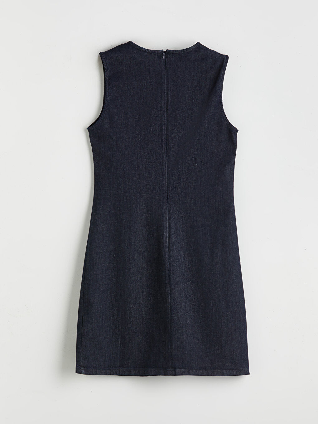 Notch Neck Mini Denim Dress -S5LH31Z8-507