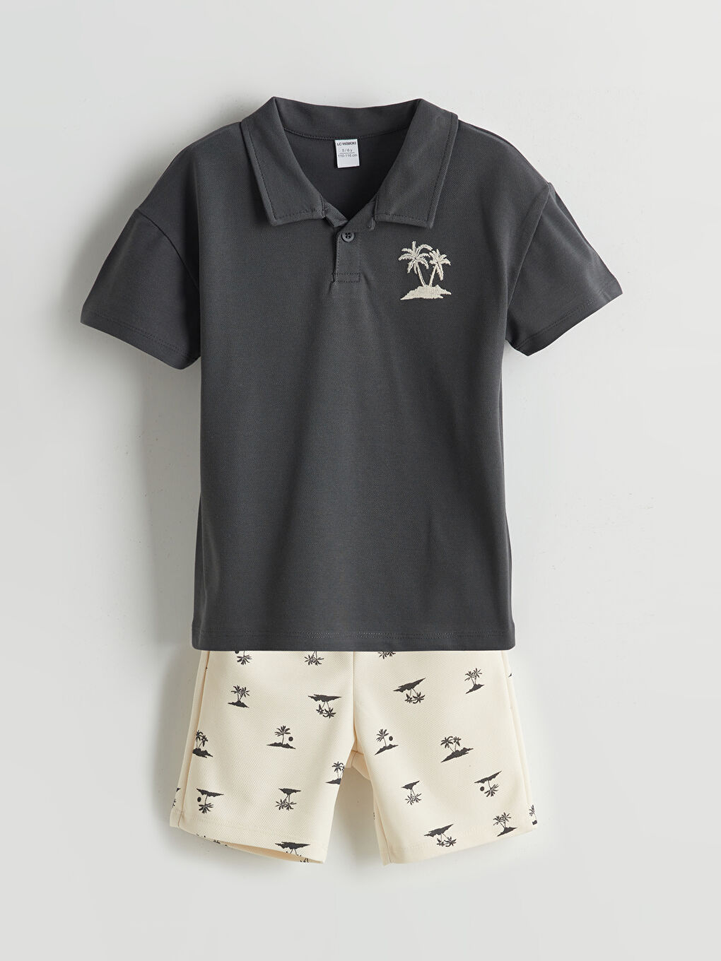 Printed Boys' T-Shirt and Shorts 2 Pack -S5LH34Z1-HEF