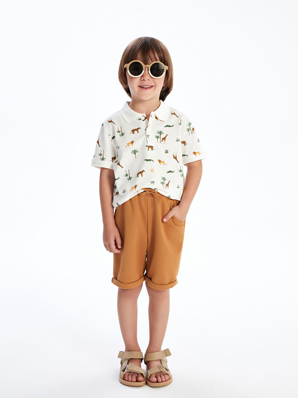 LCW Kids Printed Boys' T-Shirt and Shorts 2 Pack -S5LH40Z1-LRA