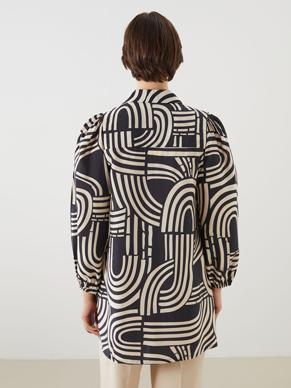 Patterned Women's Shirt Tunic-3