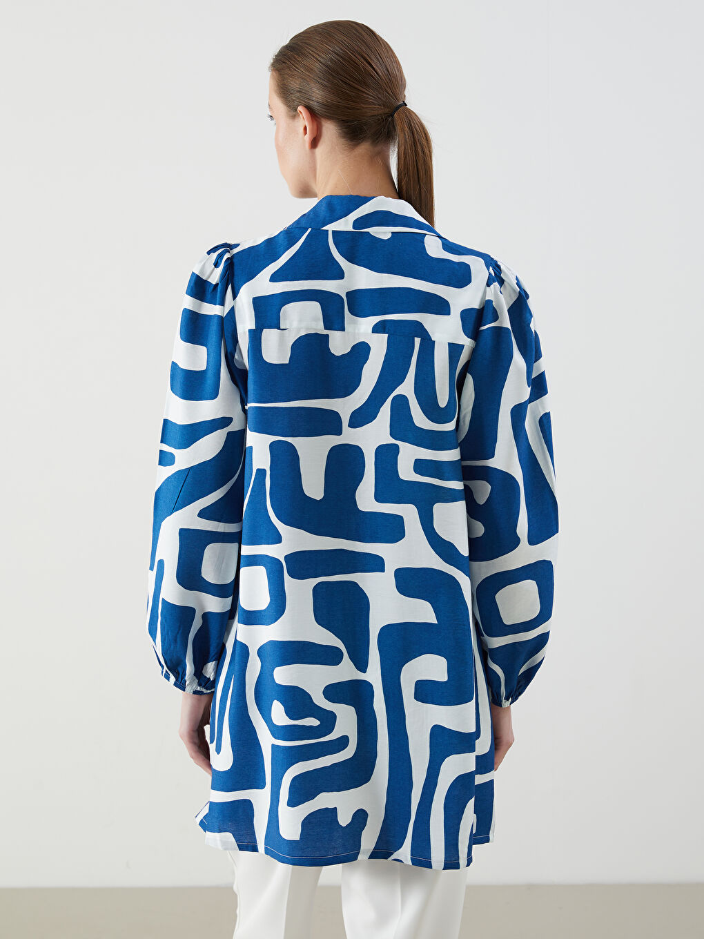 Patterned Women's Shirt Tunic-3