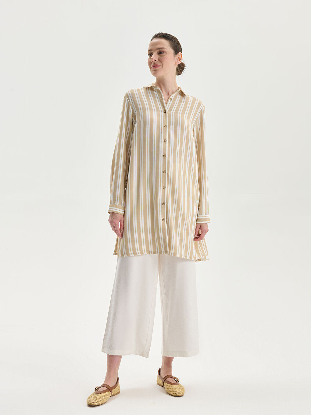 Striped Women's Shirt Tunic-1