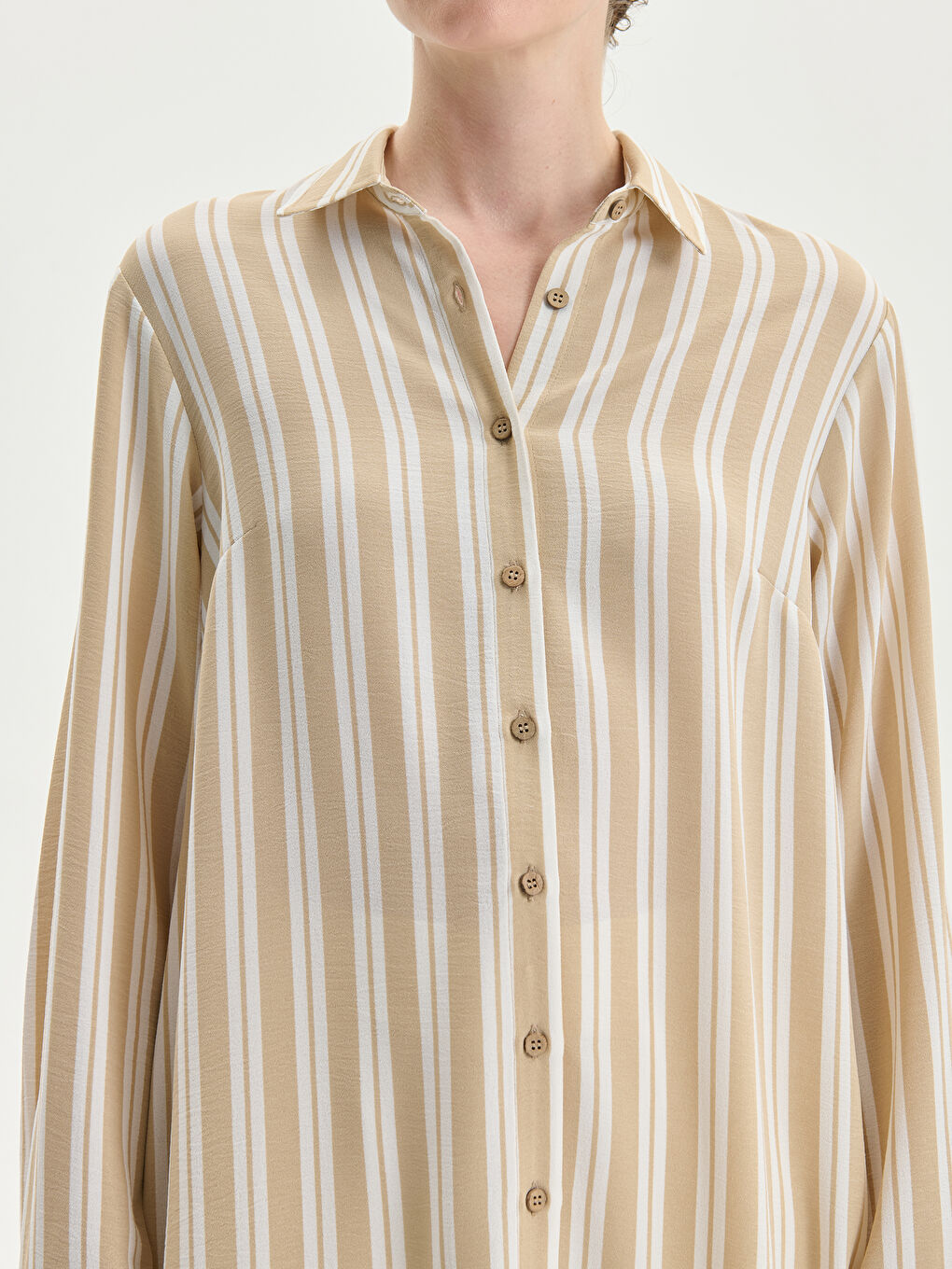 Striped Women's Shirt Tunic-2