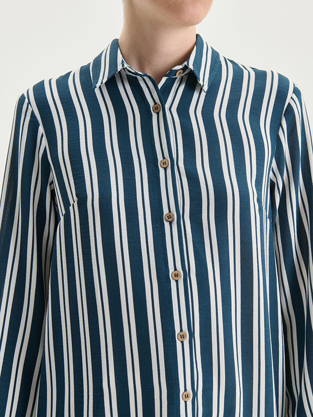 Striped Women's Shirt Tunic-2