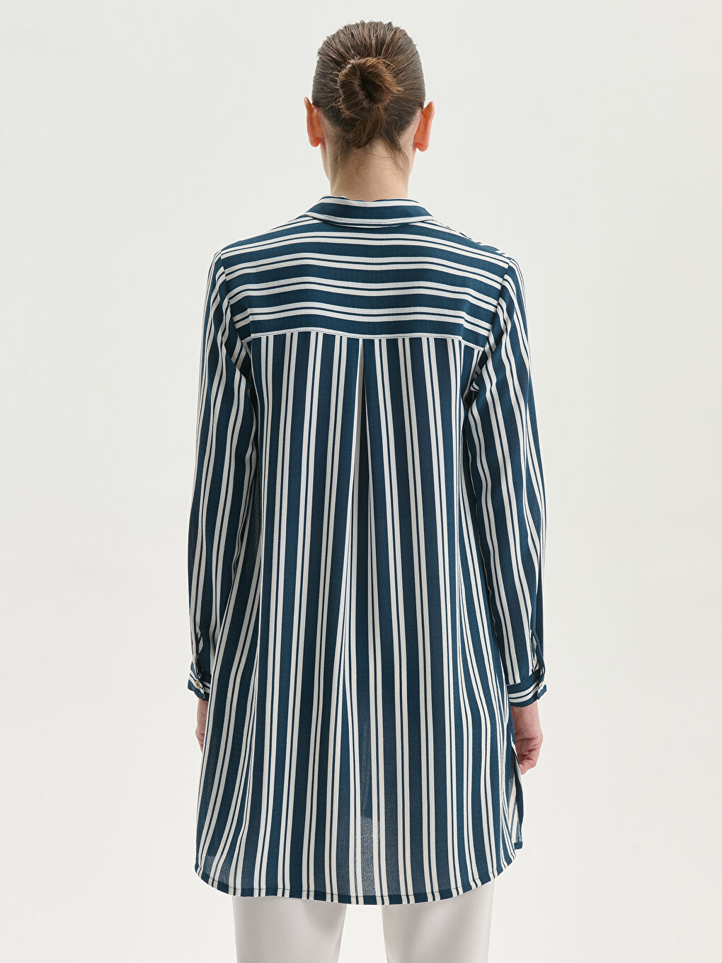 Striped Women's Shirt Tunic-3