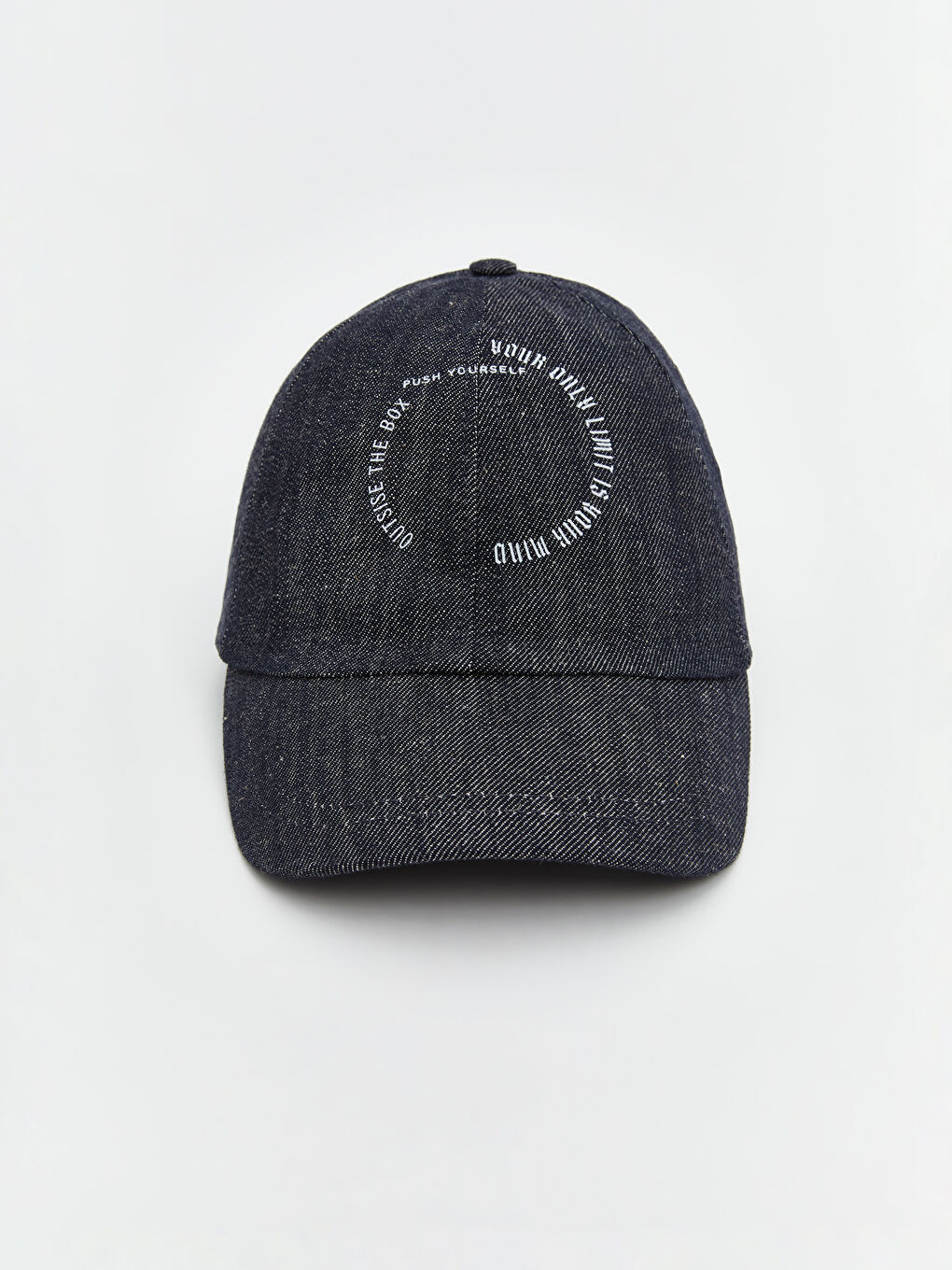 Antrasit Yazı Nakışlı Erkek Kep Şapka