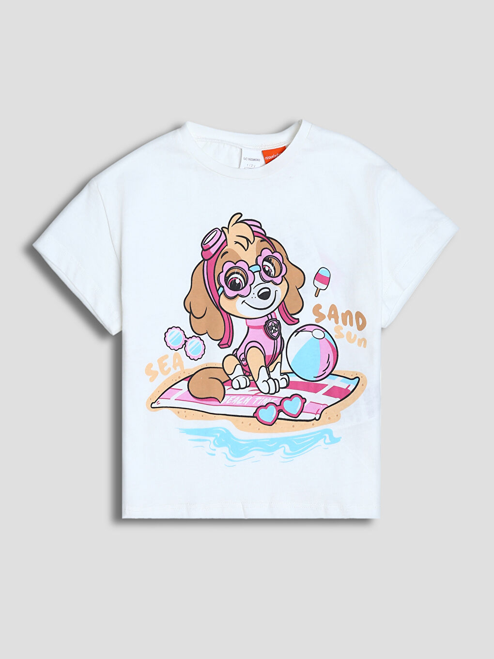 Crew Neck Printed Girls' T-Shirt