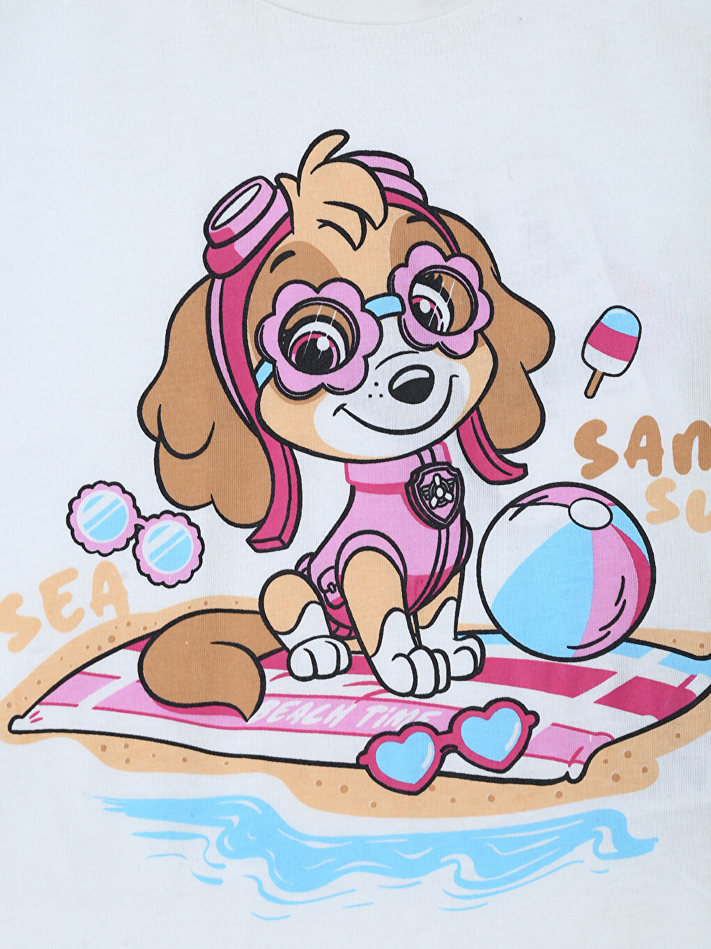 Crew Neck Printed Girls' T-Shirt-2