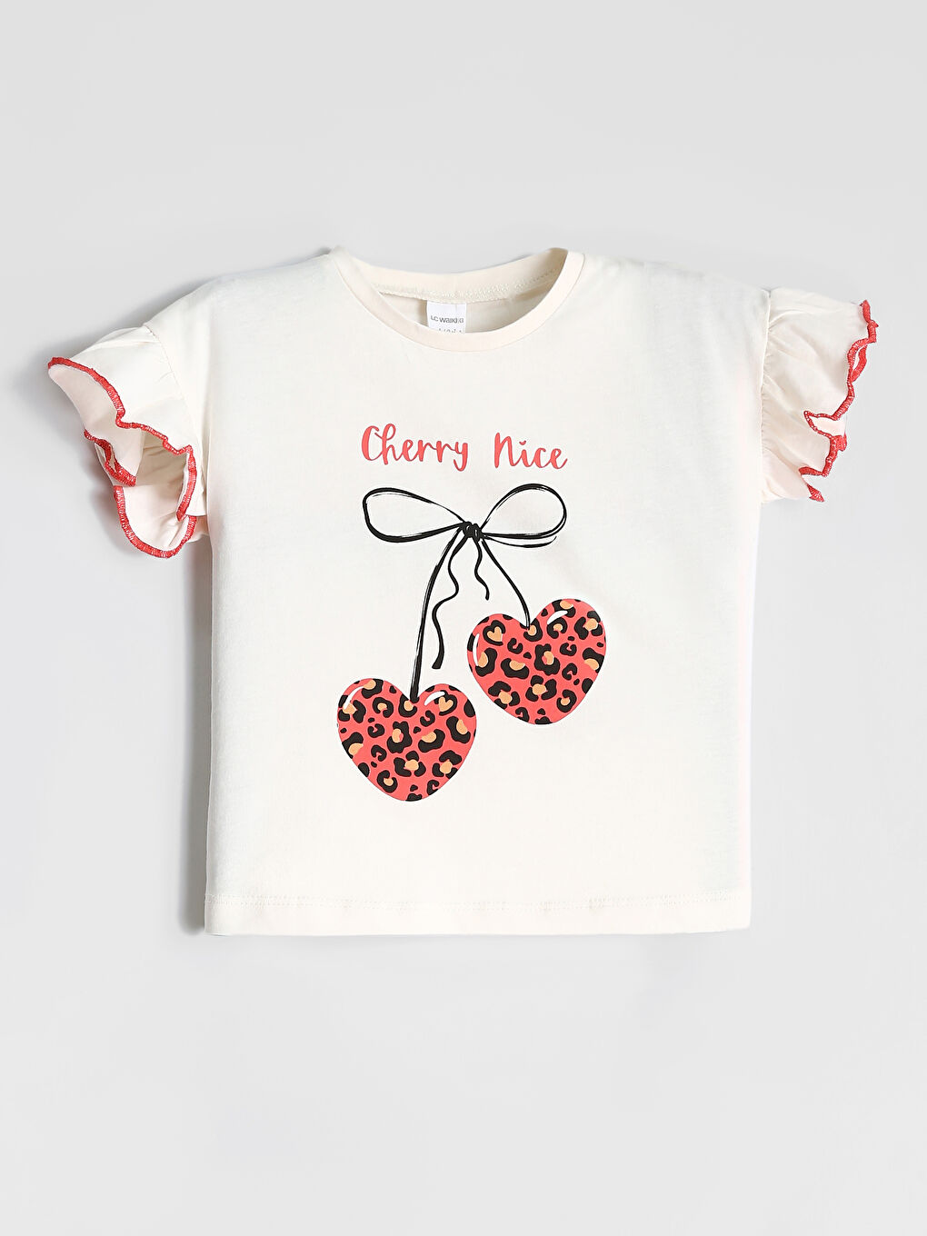 LCW Kids تیشێرتی چاپکراوی یەخە خڕ بۆ کچان -S5LI02Z1-FRC