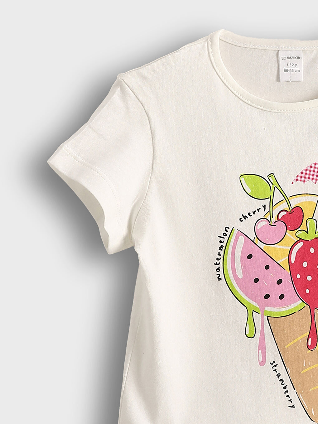 Crew Neck Printed Girls' T-Shirt -S5LI04Z1-R9J