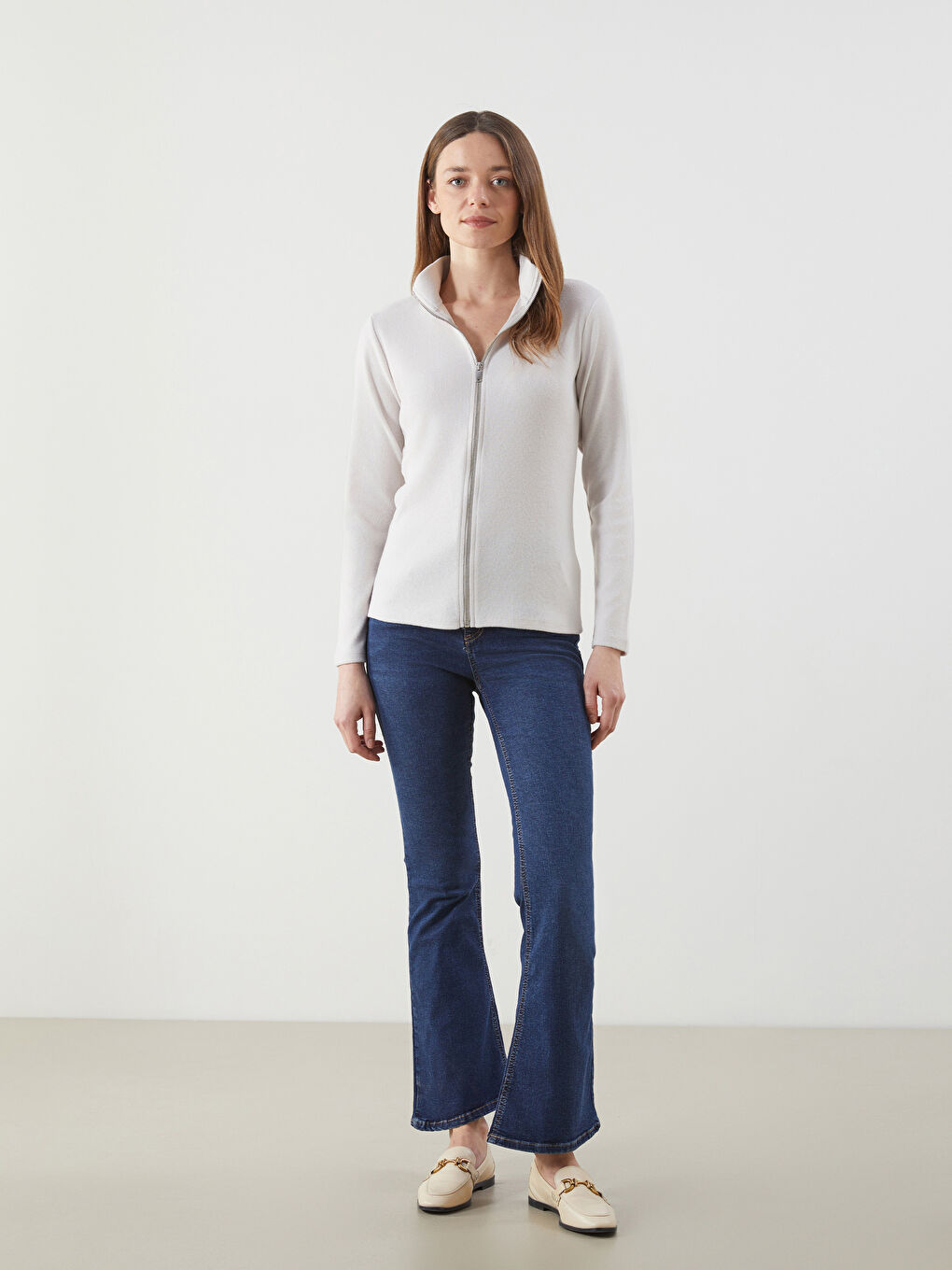 LCWAIKIKI Classic Funnel Neck Women's Cardigan -S5LI20Z8-DDA