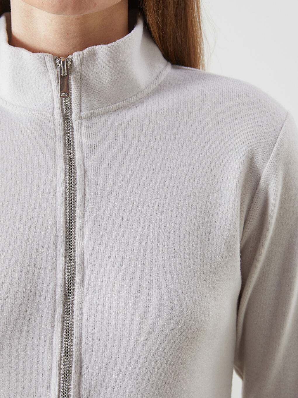 LCWAIKIKI Classic Funnel Neck Women's Cardigan -S5LI20Z8-DDA
