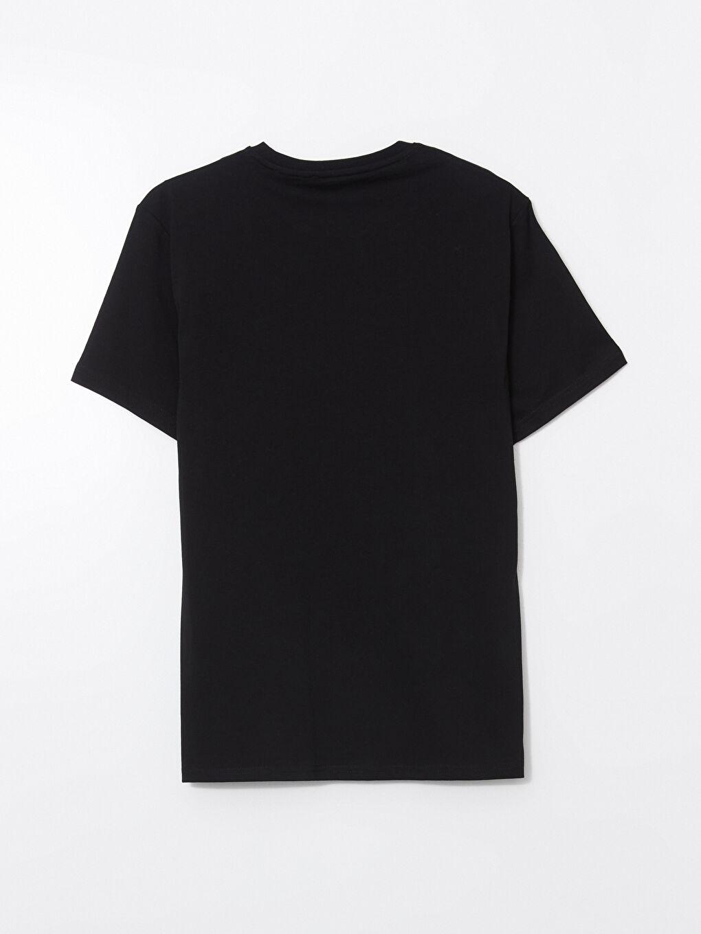 Siyah Bisiklet Yaka Beşiktaş Baskılı Erkek Pijama Üst-1