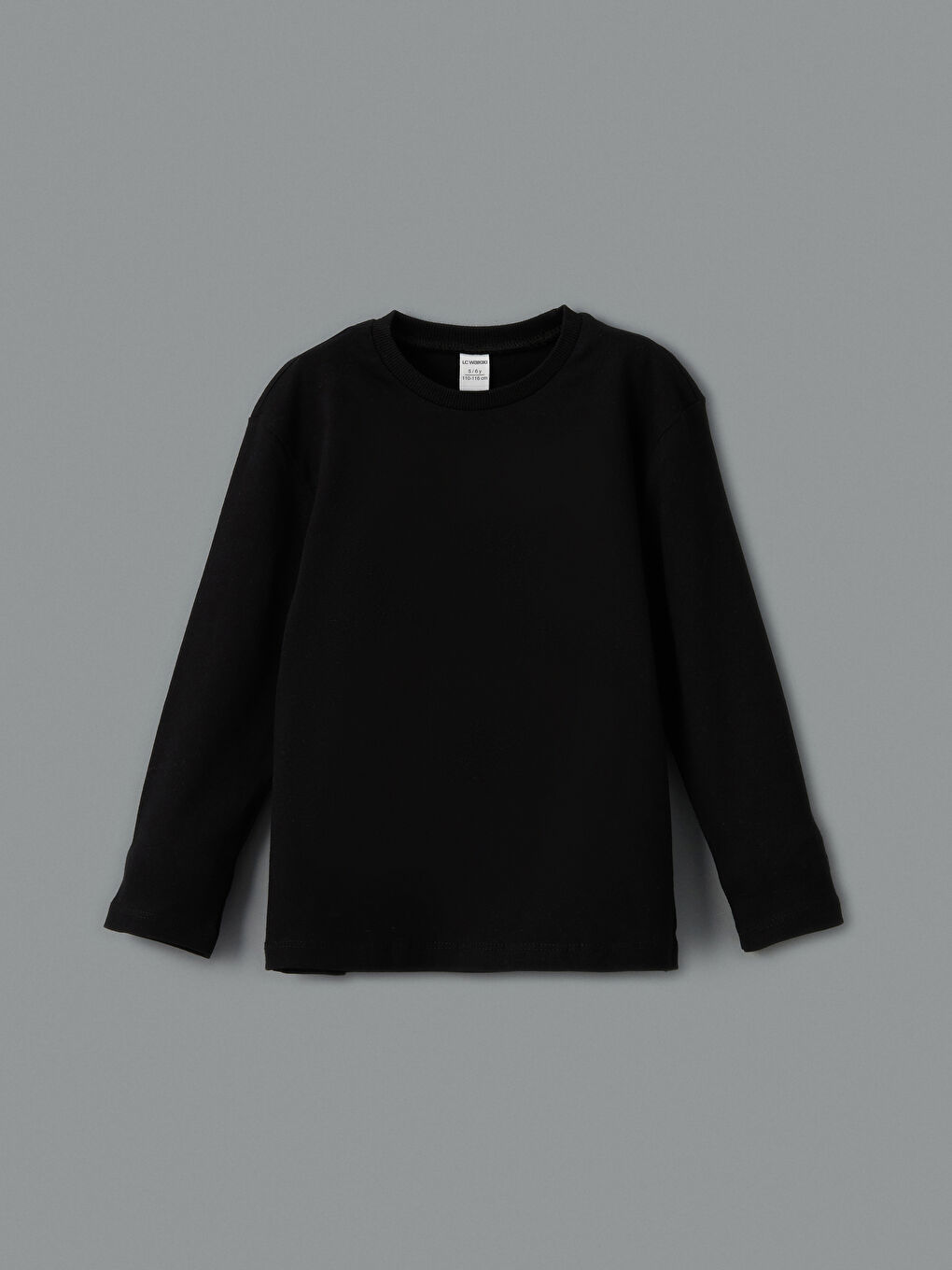 Siyah Bisiklet Yaka Erkek Çocuk Tişört