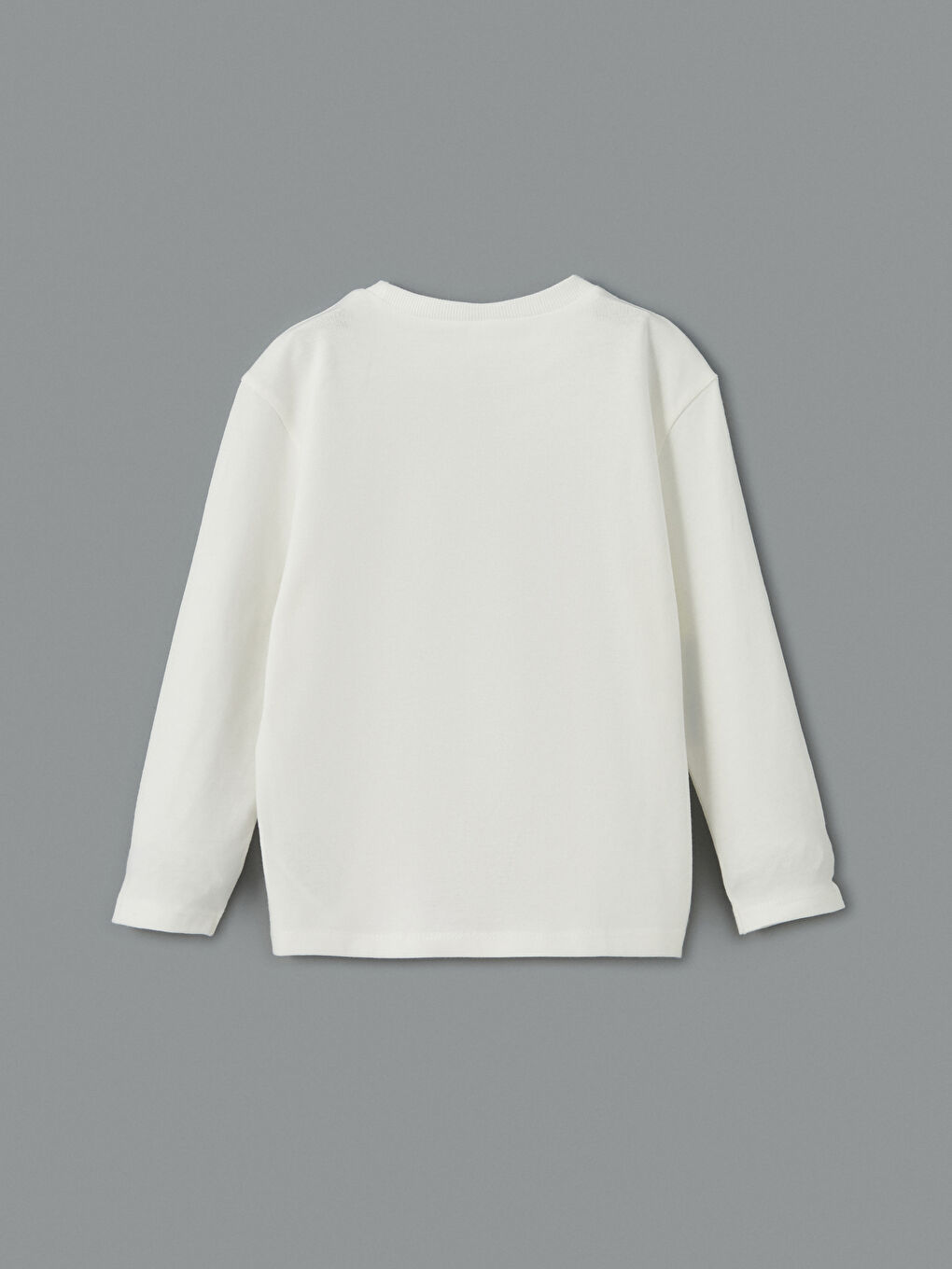 Ekru Bisiklet Yaka Erkek Çocuk Tişört-1