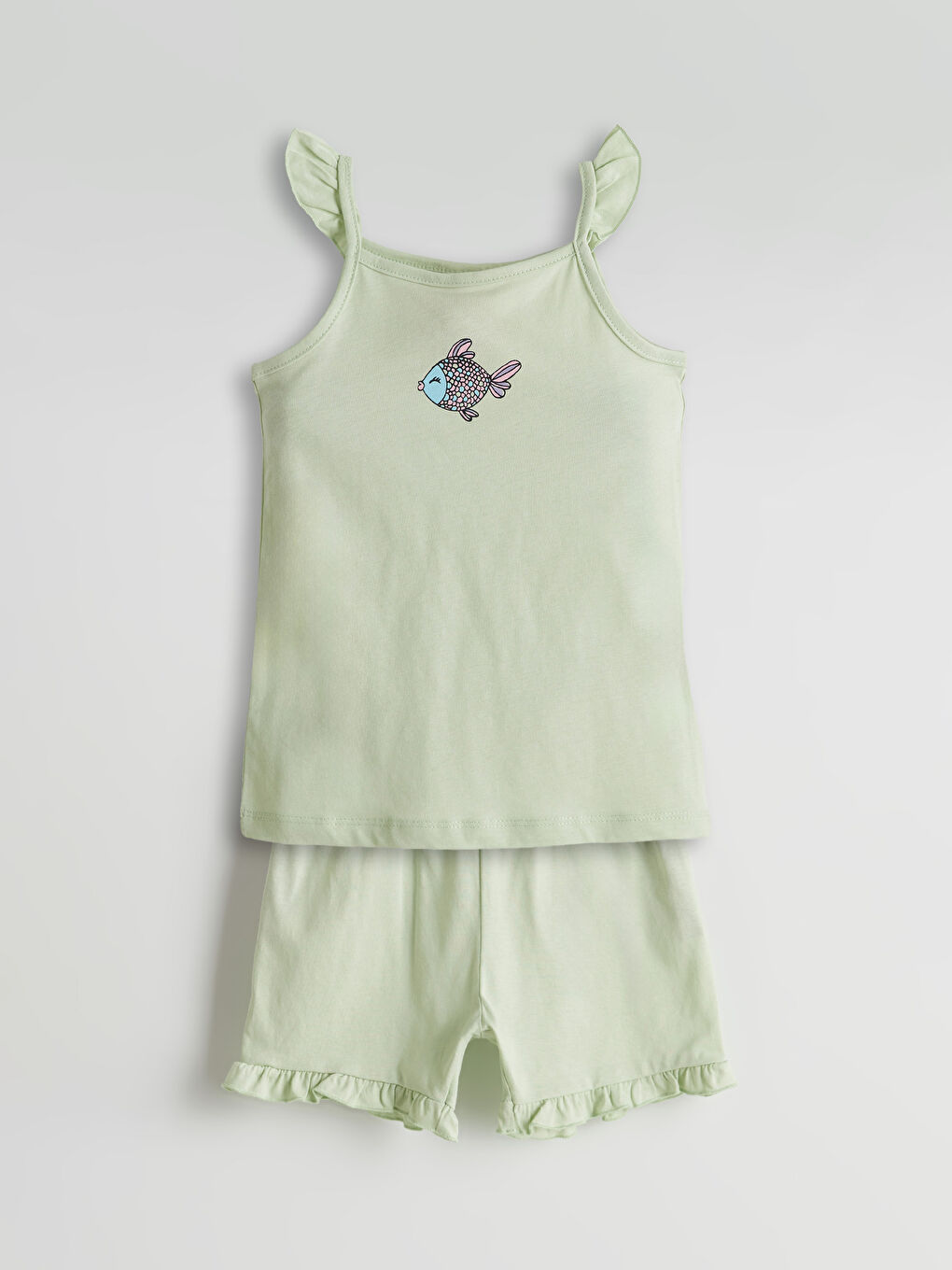 Printed Baby Girls Tank Top And Shorts Set -S5LJ13Z1-FZ3