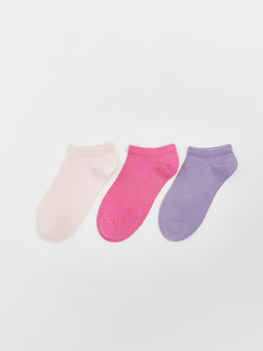 Pembe Kız Çocuk Patik Çorap 3'lü