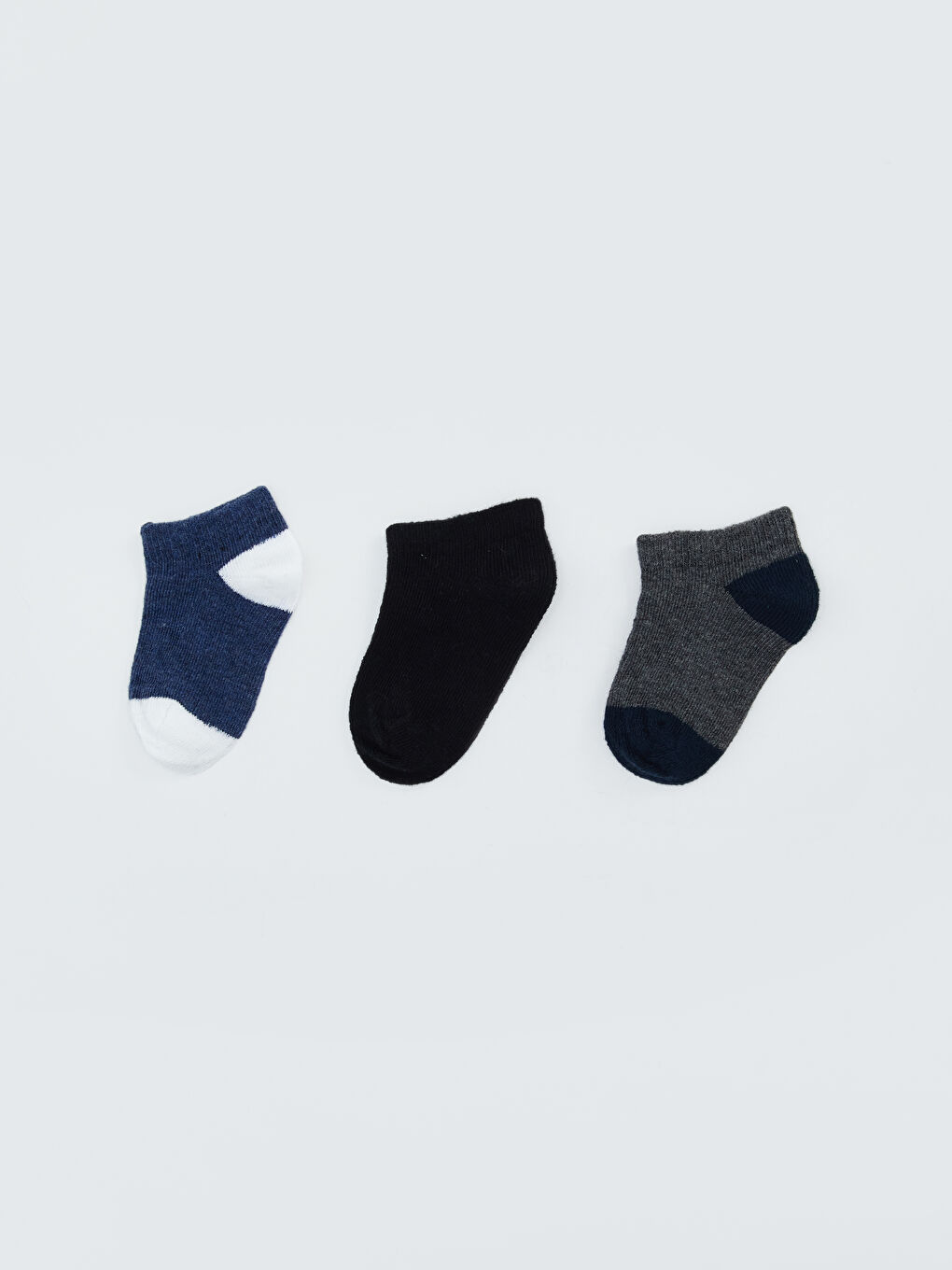 Karışık Basic Erkek Bebek Patik Çorap 3'lü