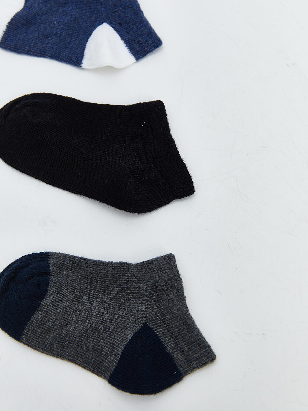 Karışık Basic Erkek Bebek Patik Çorap 3'lü-1
