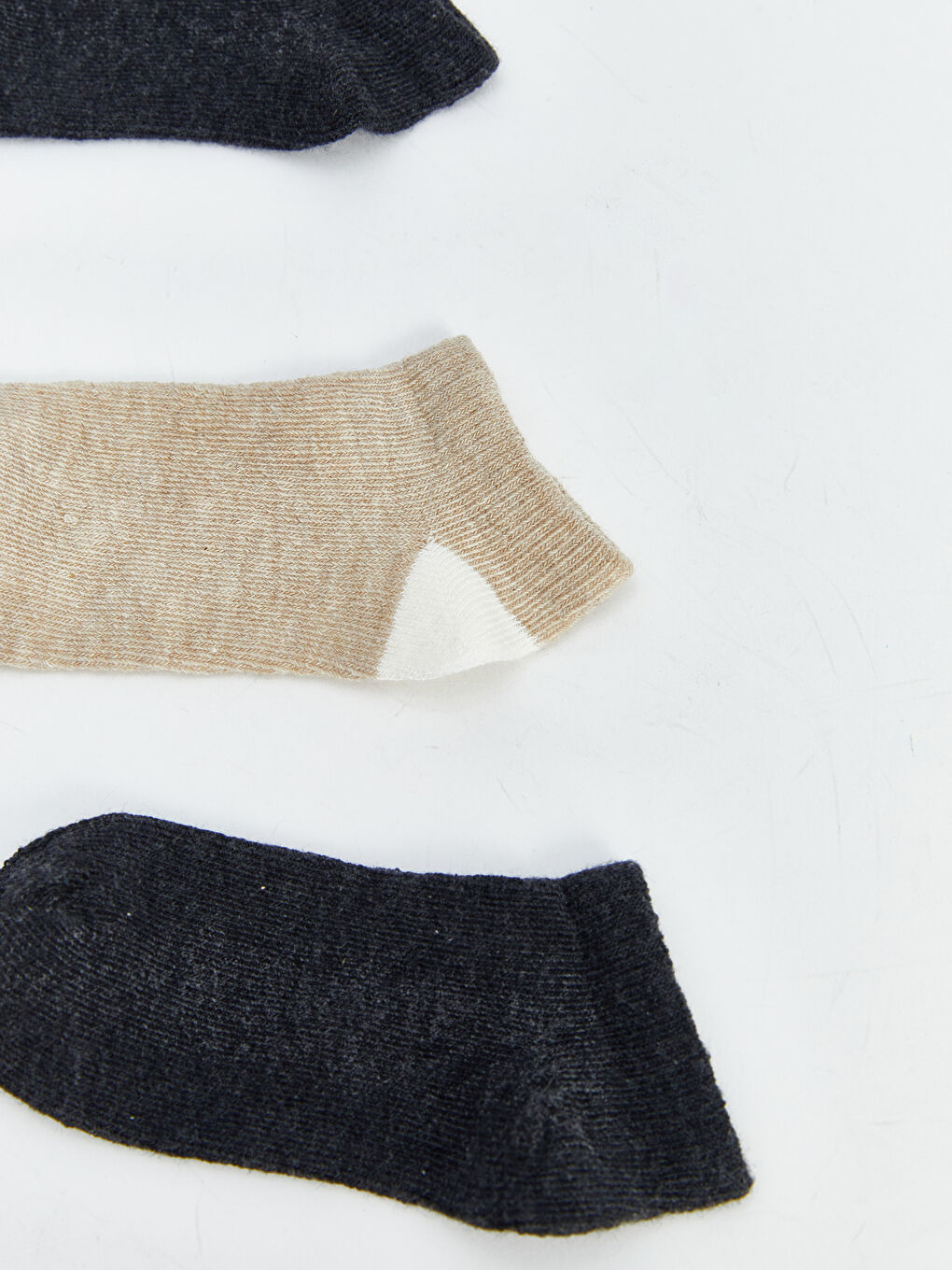 Karışık Basic Erkek Bebek Patik Çorap 3'lü-1