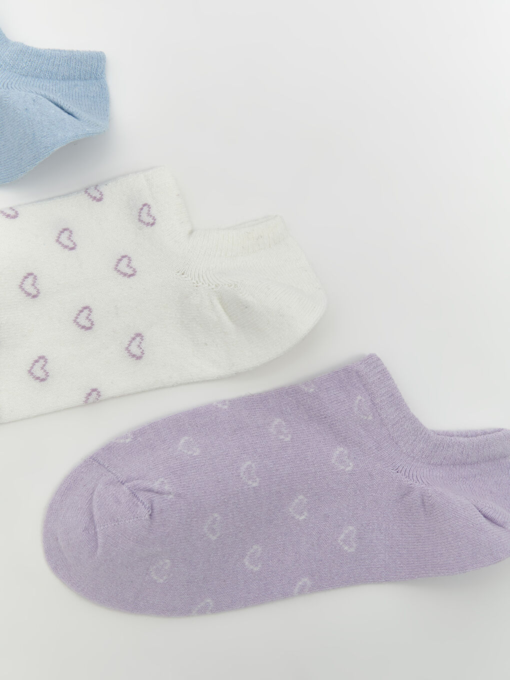 Heart Patterned Women's Booties Socks 3-Pack -S5LJ45Z8-M6N