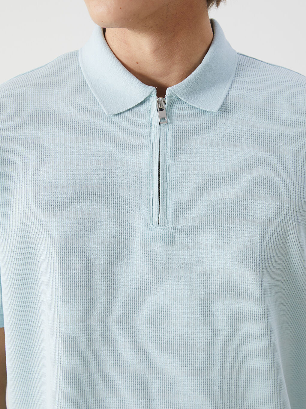 Polo Neck Short Sleeve Men's T-Shirt -S5LJ49Z8-G2E