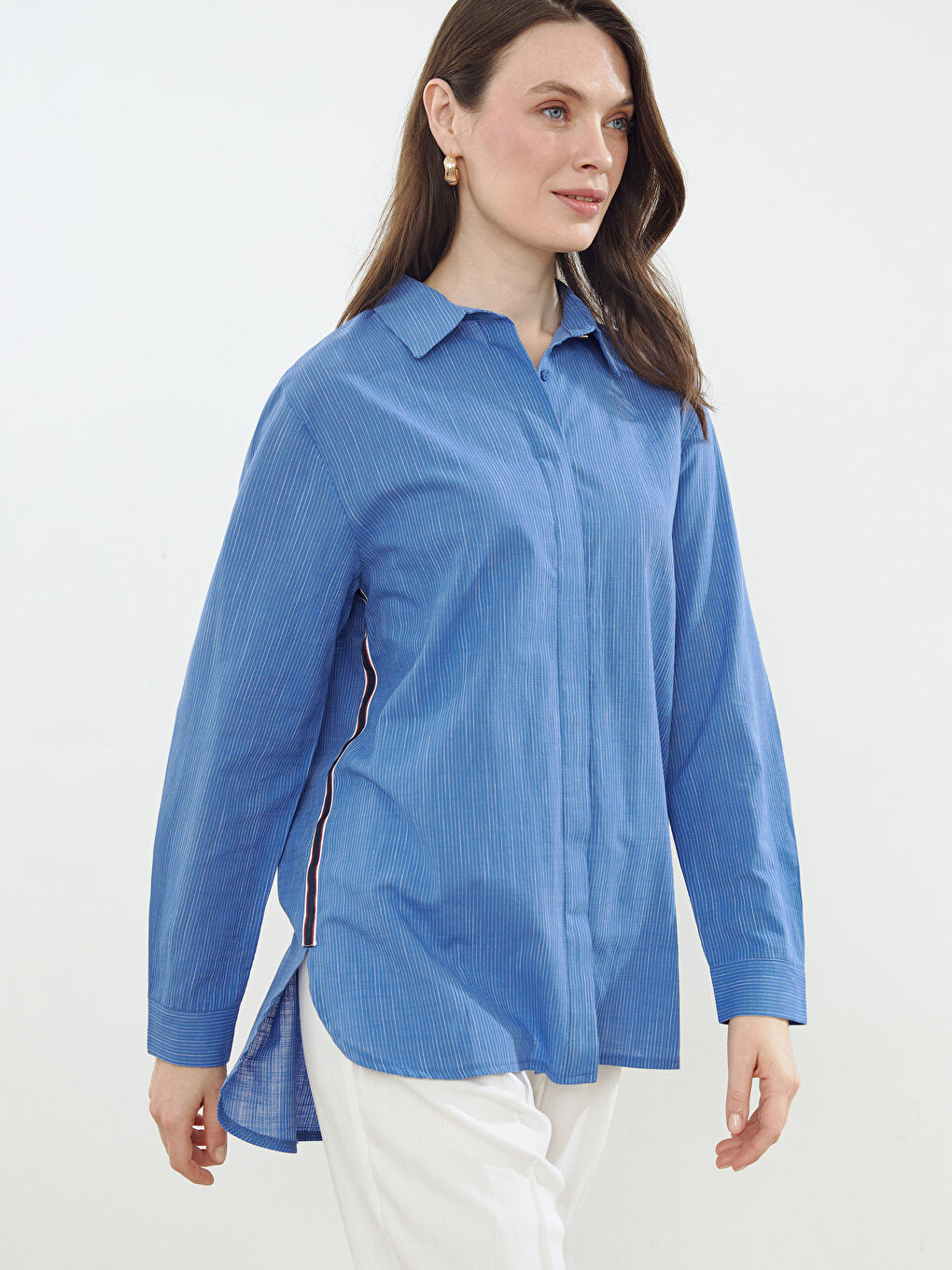 Striped Women's Shirt Tunic -S5LJ64Z8-LEN