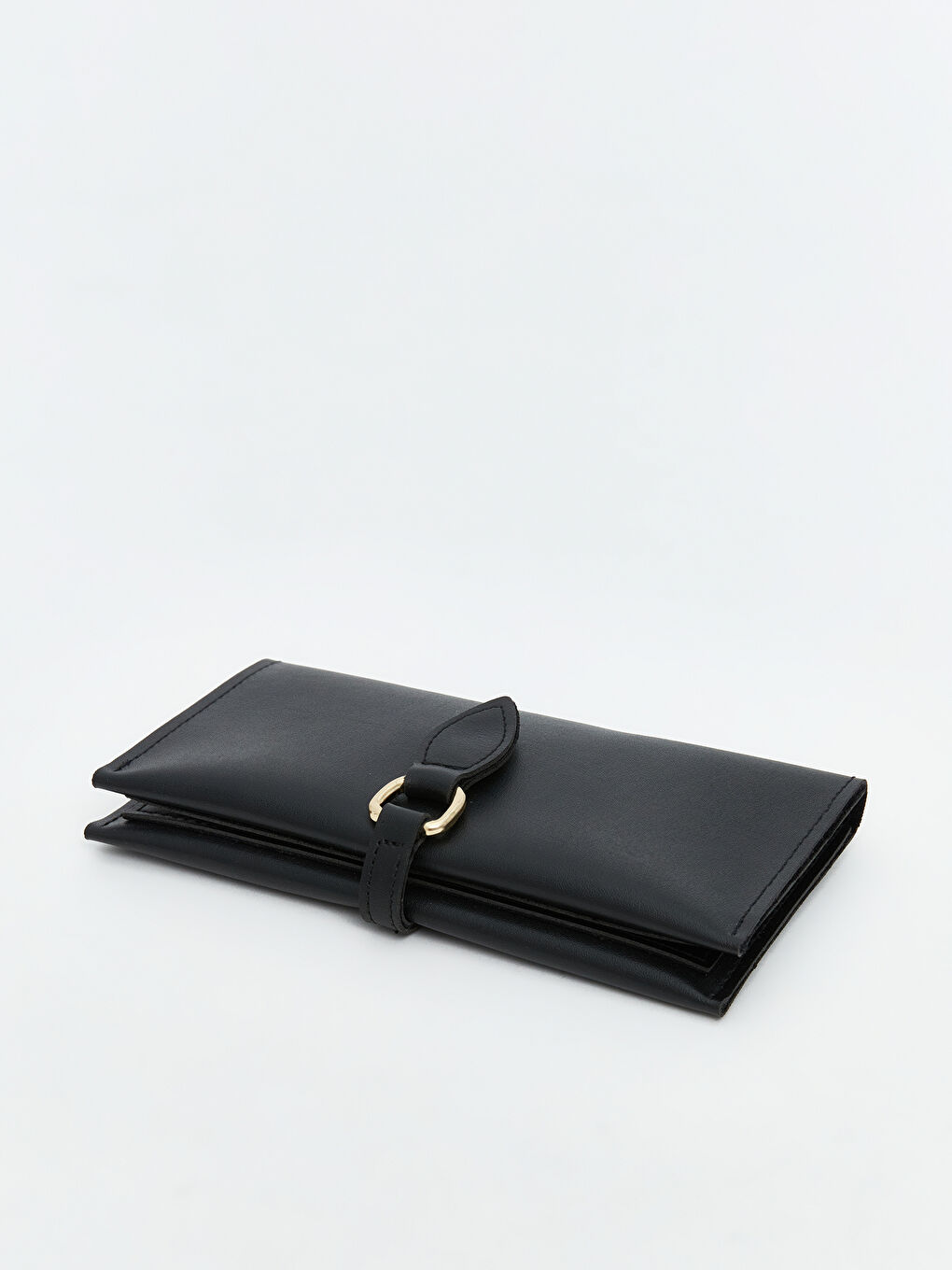 Siyah Deri Görünümlü Kadın Cüzdan-1