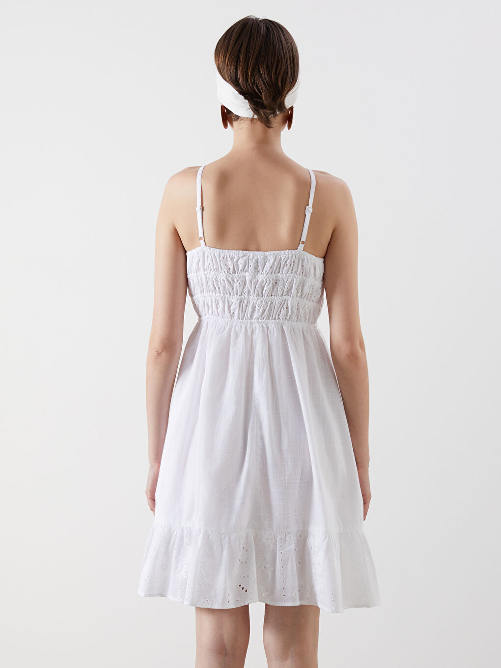 Strappy Fitted Waist Mini Dress-3