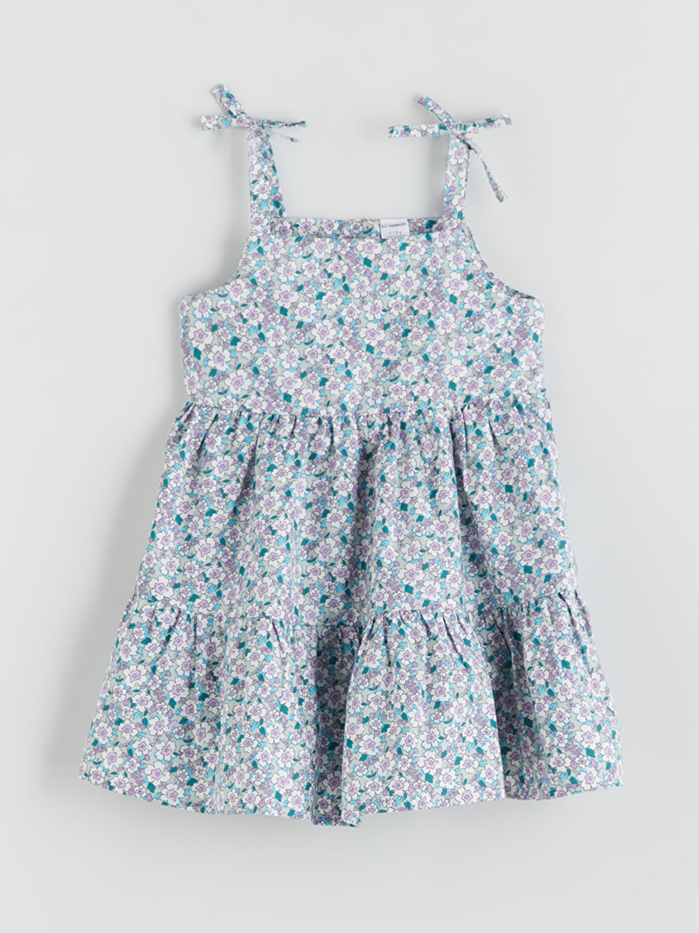 Robe Fleurie à Col Carré pour Fille