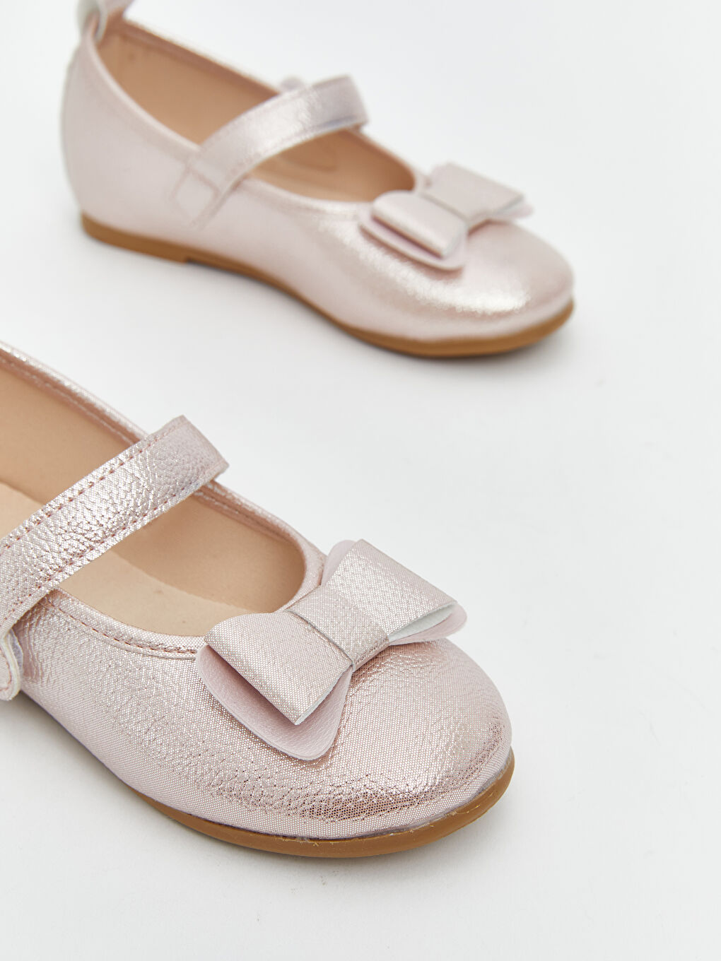 Pembe Fiyonk Detaylı Kız Çocuk Babet-2