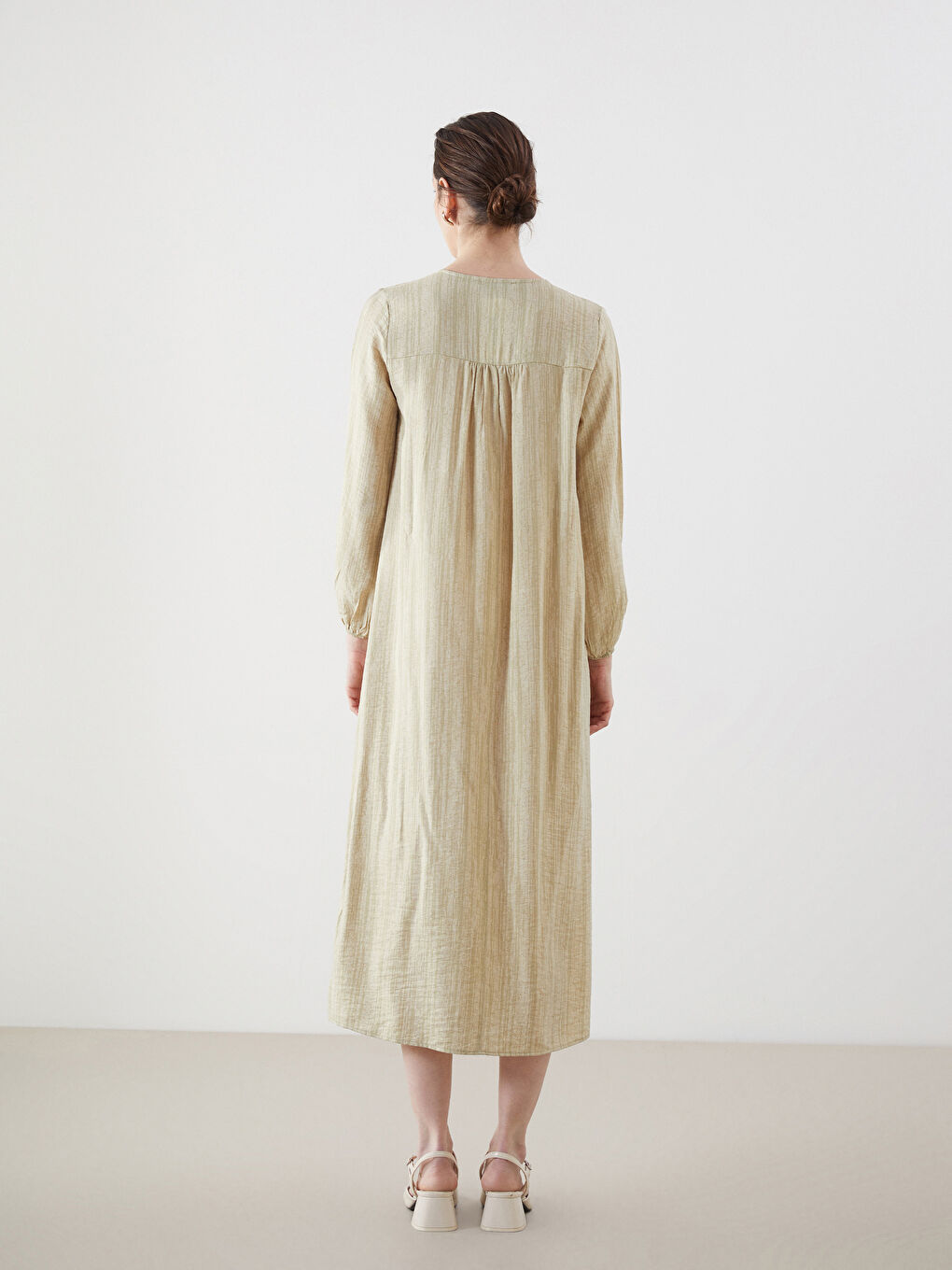 PRINTED RUFFLED DRESS -S5LK36Z8-LS5
