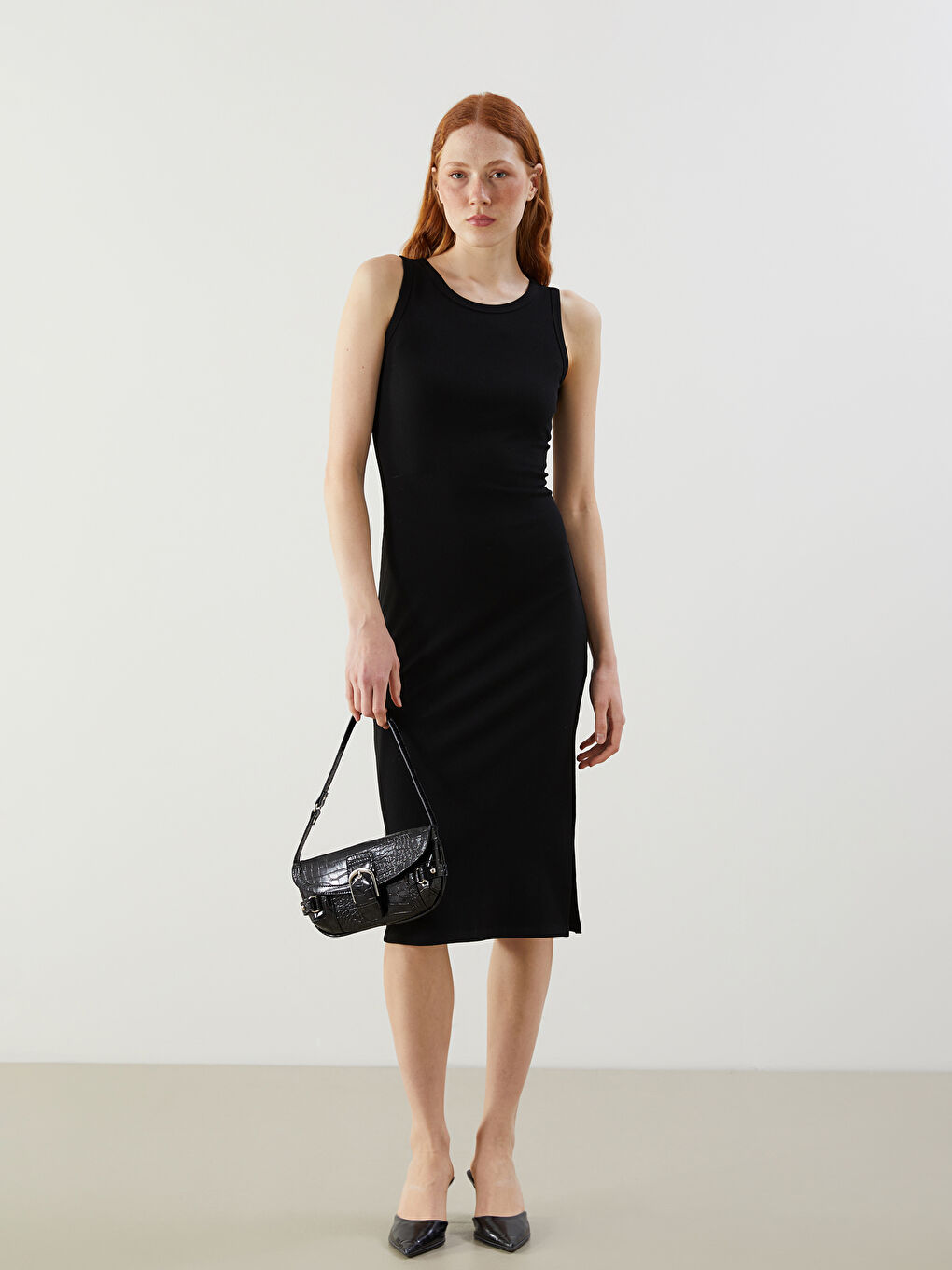LCW Vision Woman BLACK Dress -S5LK46Z8-CVL