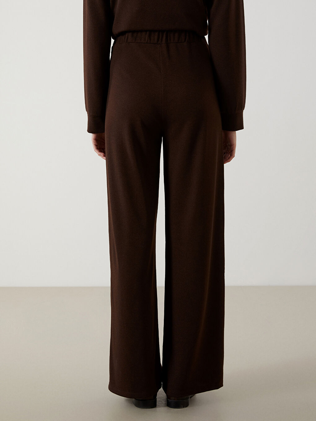 Wide Leg Women Trousers With Elastic Waist -S5LK48Z8-D2N