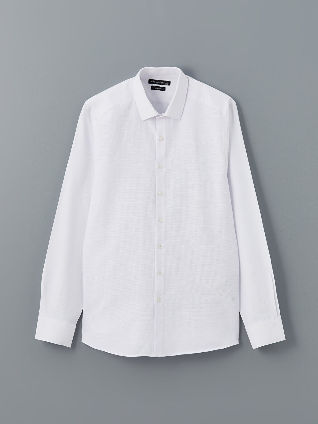 Slim Fit Long Sleeve Dobby Weave Men's Shirt -S5LK49Z8-Q6K