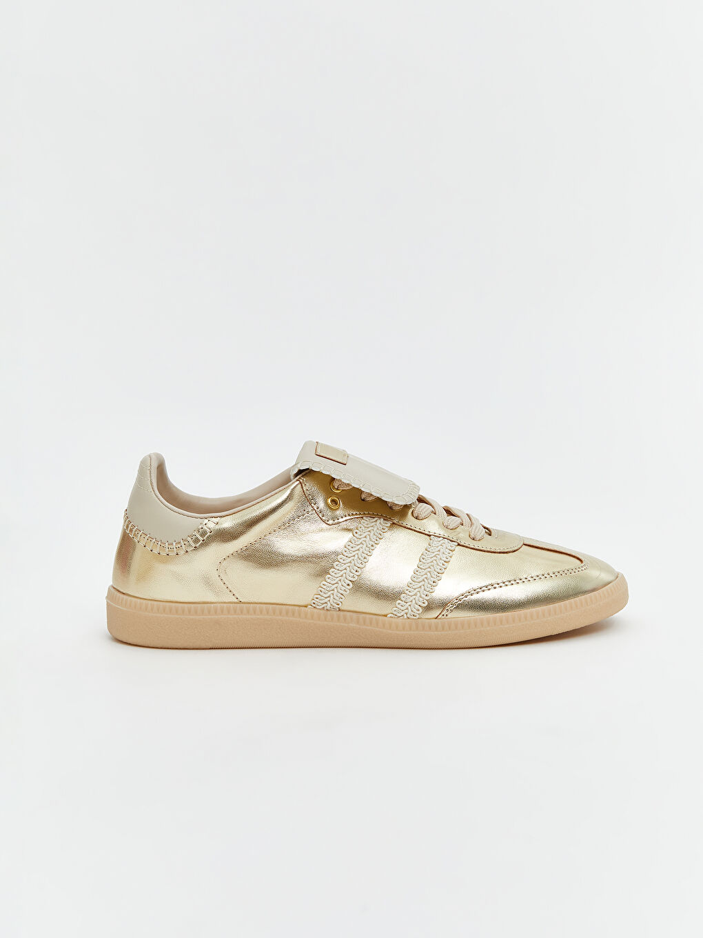 Sarı Bağcıklı Kadın Spor Ayakkabı-1