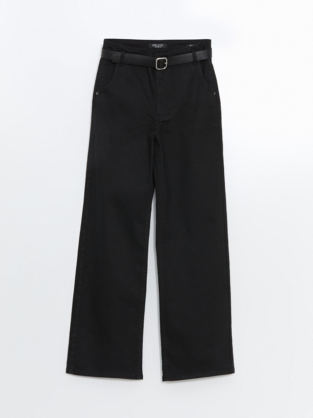 LCW Jeans High Waisted Belted Wideleg Women's Jeans -S5LL18Z8-327