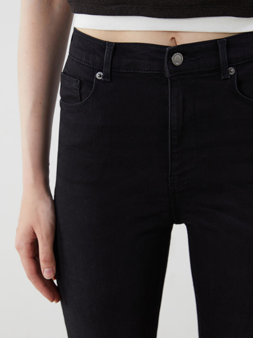 LCW Jeans Siyah Mars Flare Kadın Jean Pantolon - 2