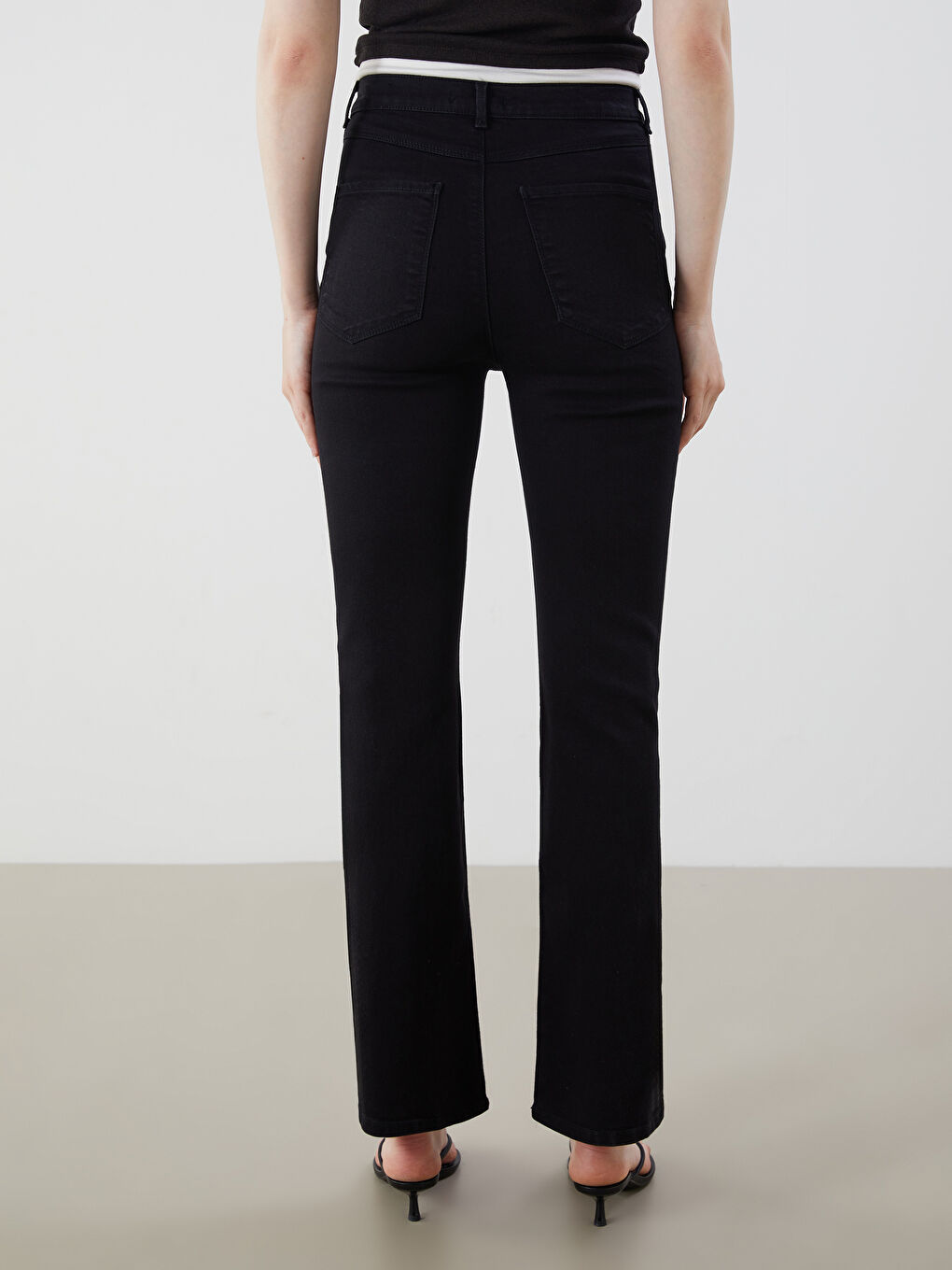 LCW Jeans Siyah Mars Flare Kadın Jean Pantolon - 3