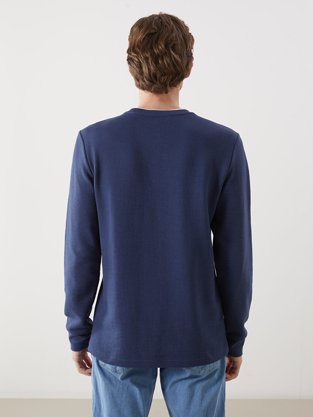 Crew Neck Long Sleeve Men's Sweatshirt -S5LL23Z8-Z8W