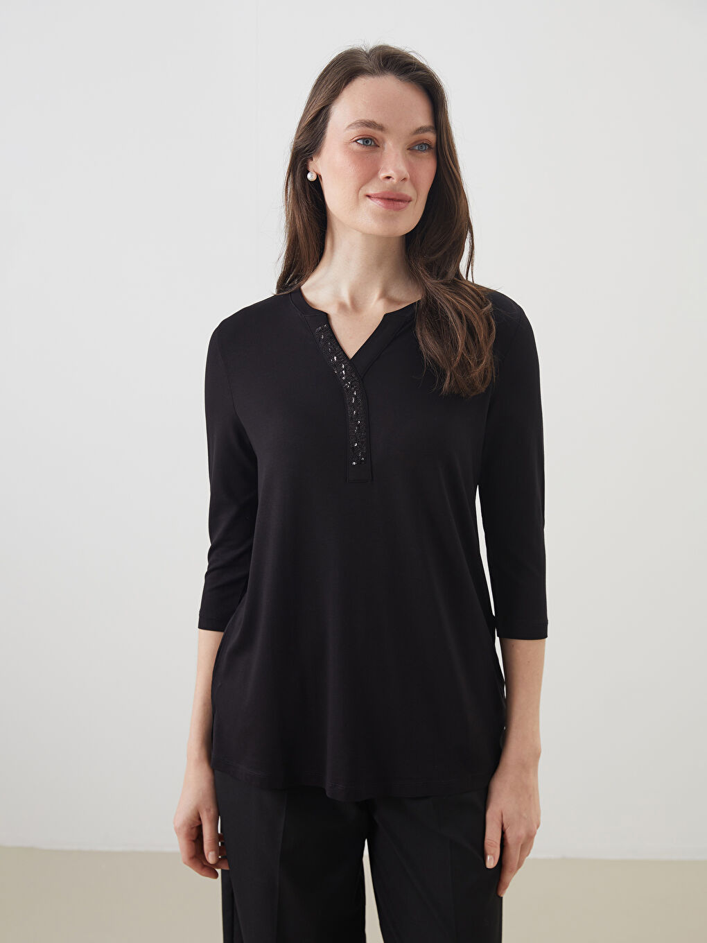 Woman BLACK Blouse -S5LL46Z8-CVL