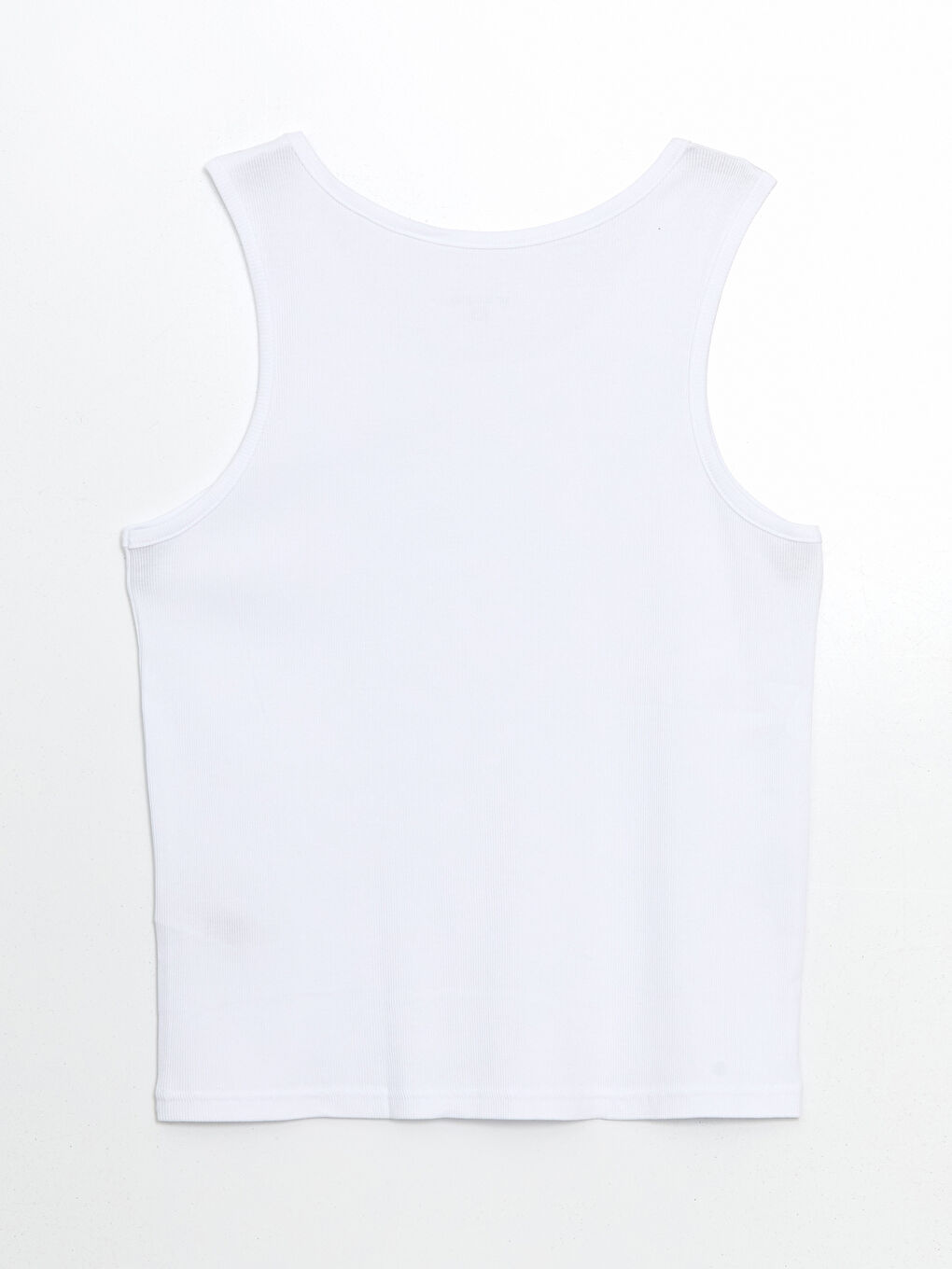 Beyaz U Yaka Penye Erkek Atlet-1