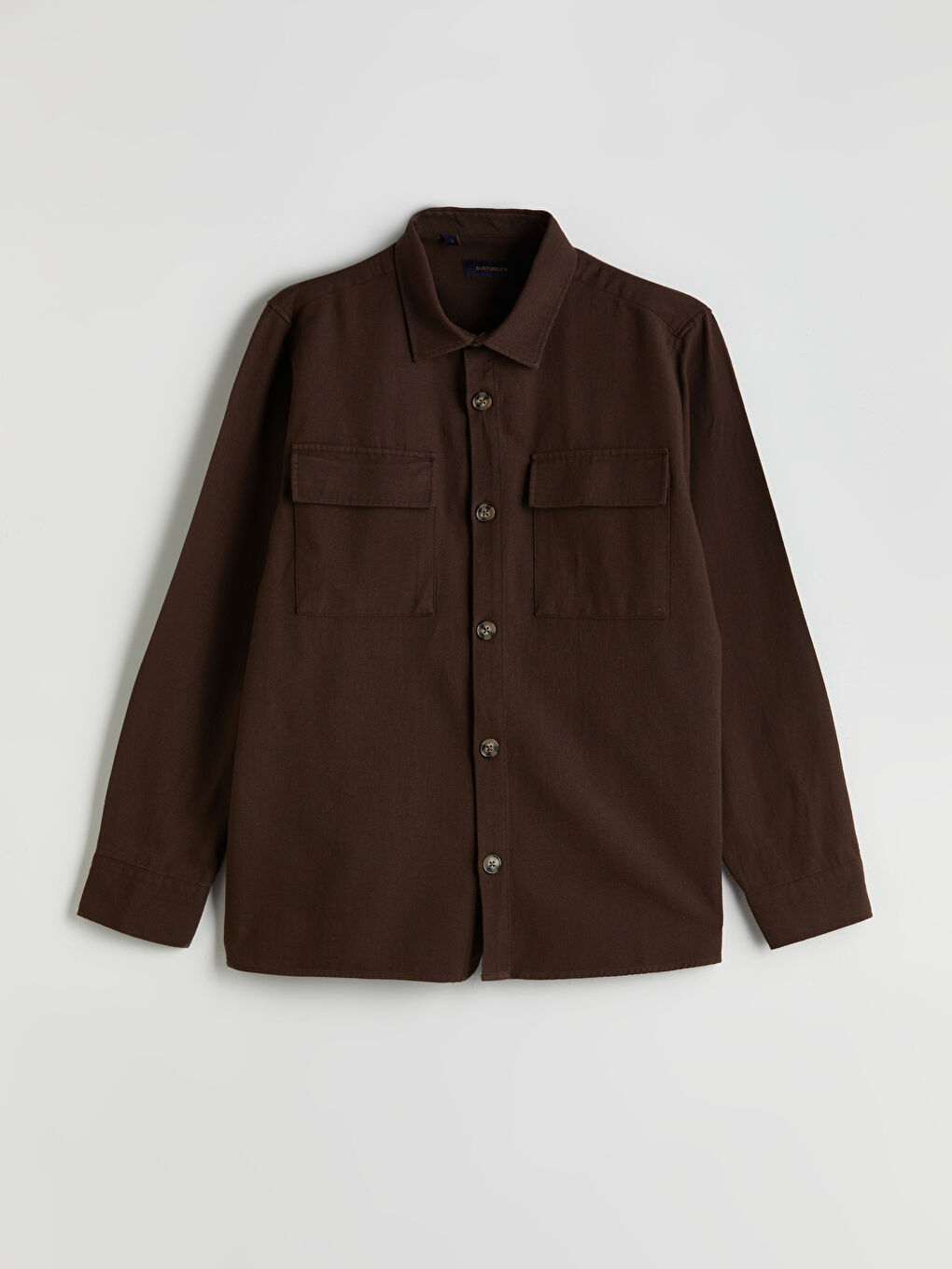 Relaxed Fit Long Sleeve Men's Shirt Jacket -S5LL69Z8-YHF