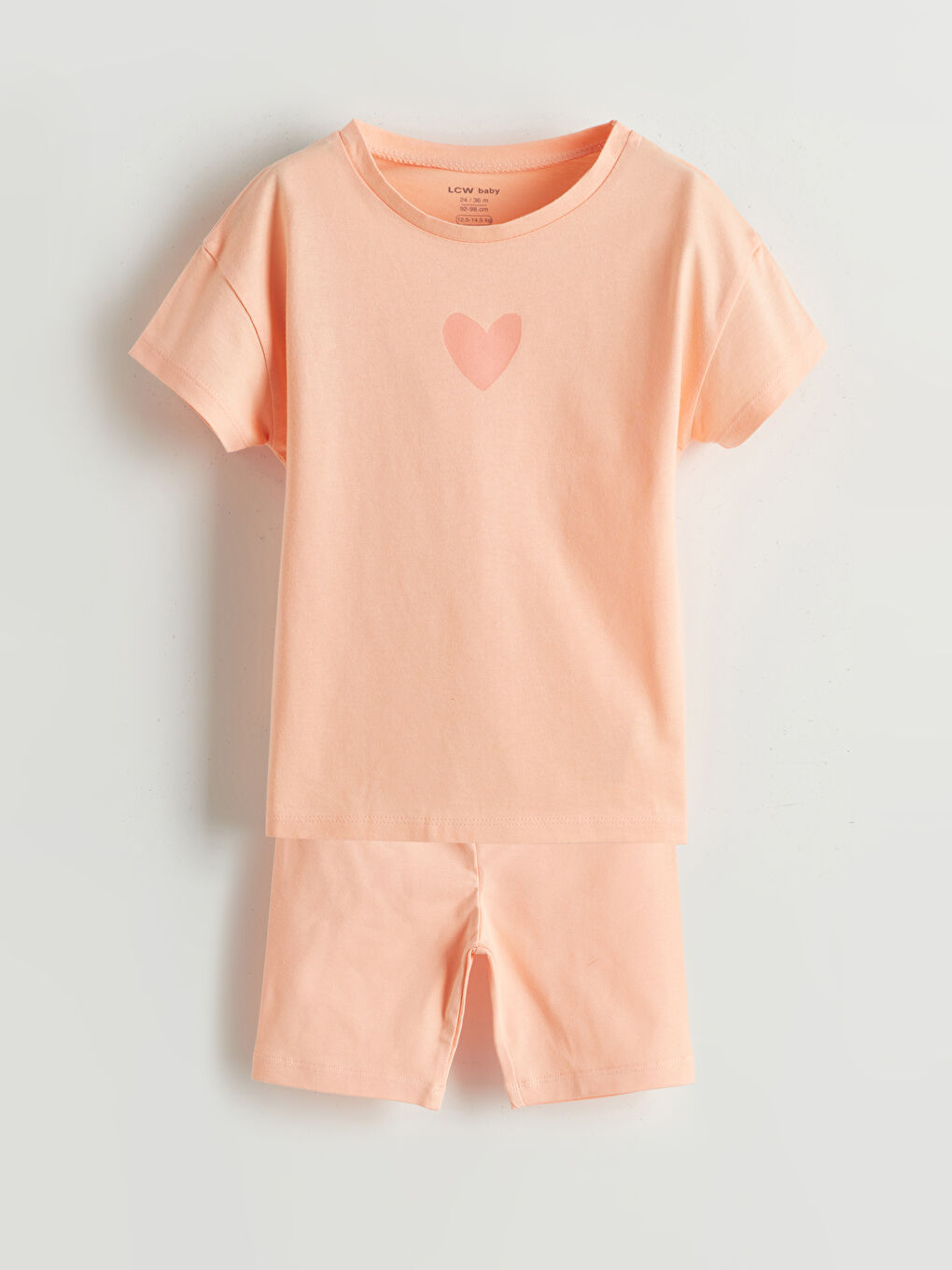 Crew Neck Printed Baby Girl Shorts Pajama Set -S5LL83Z1-SML