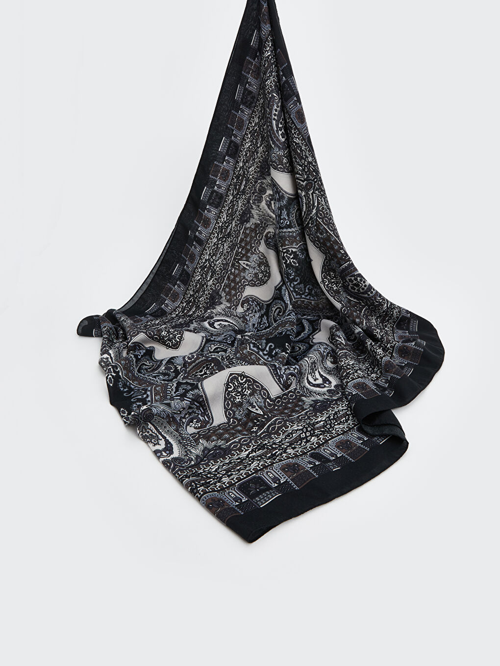 Patterned Voile Women's Shawl -S5LL85Z8-LQJ