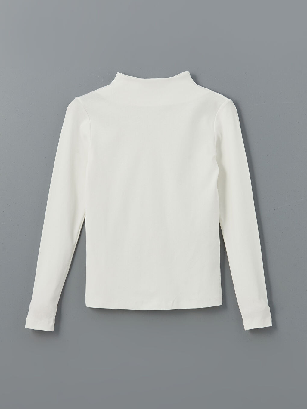 Beyaz Dik Yaka Kadın Body-5